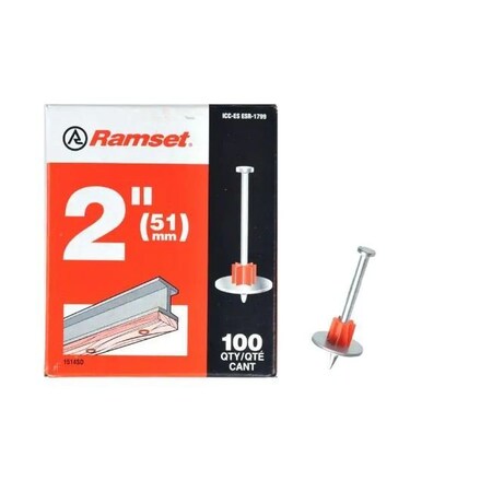 Ramset .300 X 2 In. Drive Pin W/ Washer 100Ct, 100PK 00806